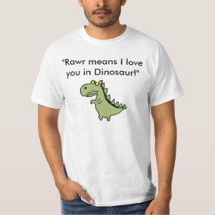 T-shirt Dinos, "moyens de Rawr je t'aime dans le dinosaure
