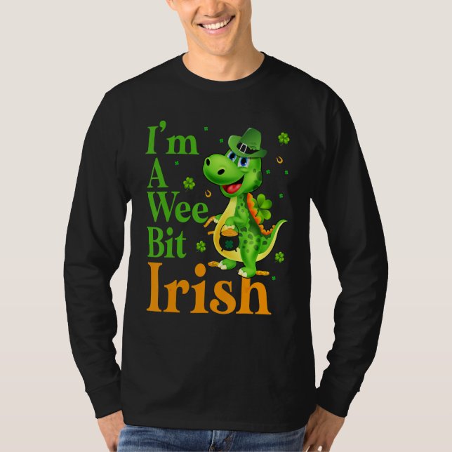 T-shirt Dinosaru Je suis un peu irlandais Bonne St Patrick (Devant)
