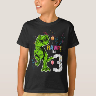 T-shirt Dinosaur 3e anniversaire T-Rex