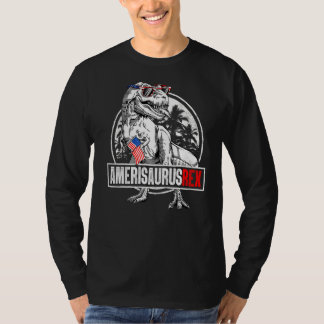 T-shirt Dinosaur 4 juillet Garçon Hommes Amerisaurus Rex P