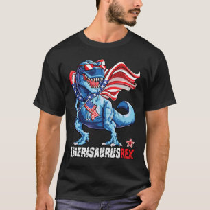 T-shirt Dinosaur 4 juillet Garçons Filles Hommes Amerisaur