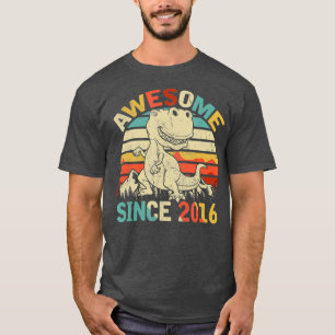 T-shirt Dinosaur 5e anniversaire garçon cadeau stupéfiant