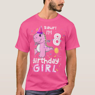 T-shirt Dinosaur 8 Ans Anniversaire 8E T Rex Dino Huit