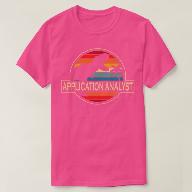 T-shirt Dinosaur, analyste d'applications (Design devant)