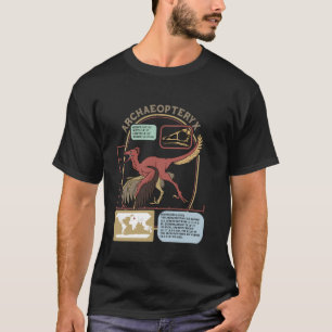 T-shirt Dinosaur Archaeopteryx Premier fait infographique 