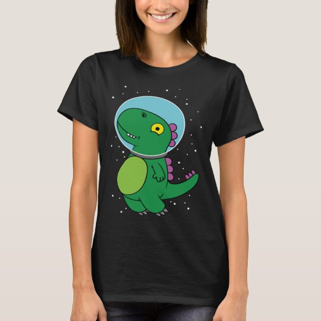 T-shirt Dinosaur astronaut children's gift for space fans (Devant)