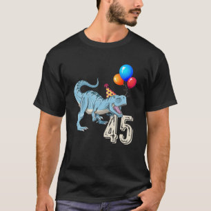 T-shirt Dinosaur Balloon T Rex 45E Anniversaire Garçon Fil
