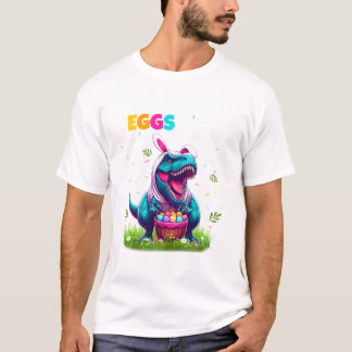 T-shirt Dinosaur Bunny T rex Garçons