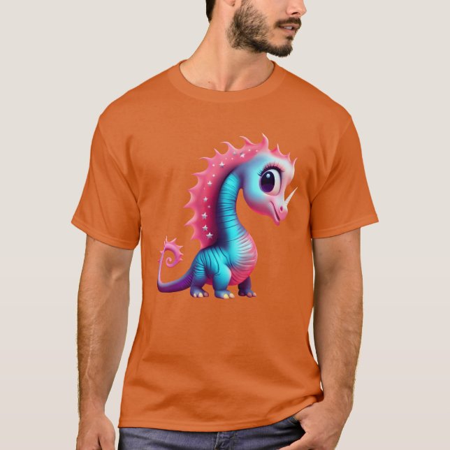 T-shirt Dinosaur Cheval de mer Unicorn garçon (Devant)