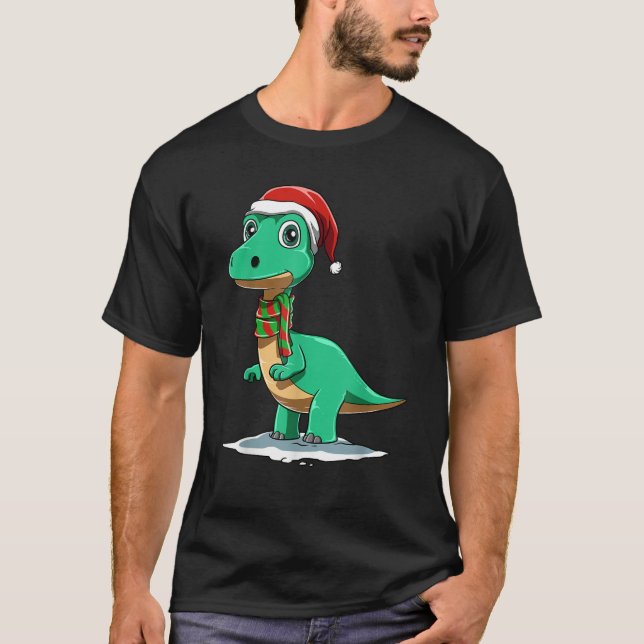 T-shirt Dinosaur Christmas Dinosaur Lover Santa Dinosaur C (Devant)