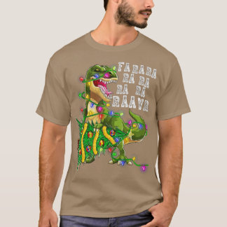 T-shirt Dinosaur Christmas Tree Rex Men Boys Kids Xmas Gi