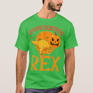 T-shirt Dinosaur Citrouille Halloween TRex Scary Trick Ou