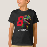 Dinosaur cool Joyeux 8ème anniversaire