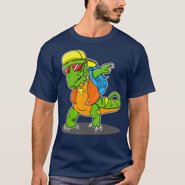T-shirt Dinosaur Dabbing T Rex Dabbing Sac casquette (Devant)