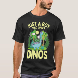 T-shirt Dinosaur Dino Juste Un Garçon Qui Aime Les Dinosau