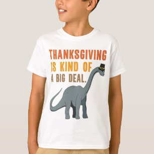 T-shirt Dinosaur Dinosaure de Thanksgiving Dit aux enfants