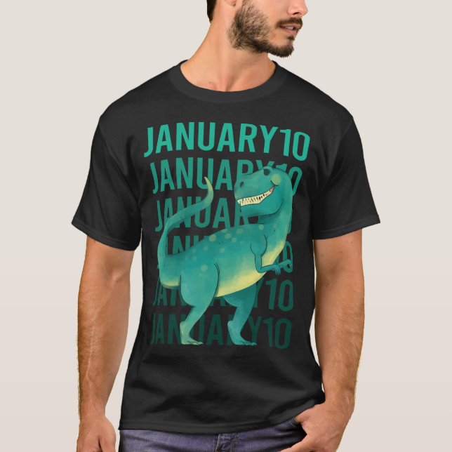 T-shirt Dinosaur drôle - 10 janvier 10 (Devant)