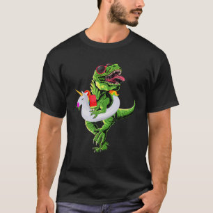 T-shirt Dinosaur drôle Cute Unicorn Flotte Été Fête Gir
