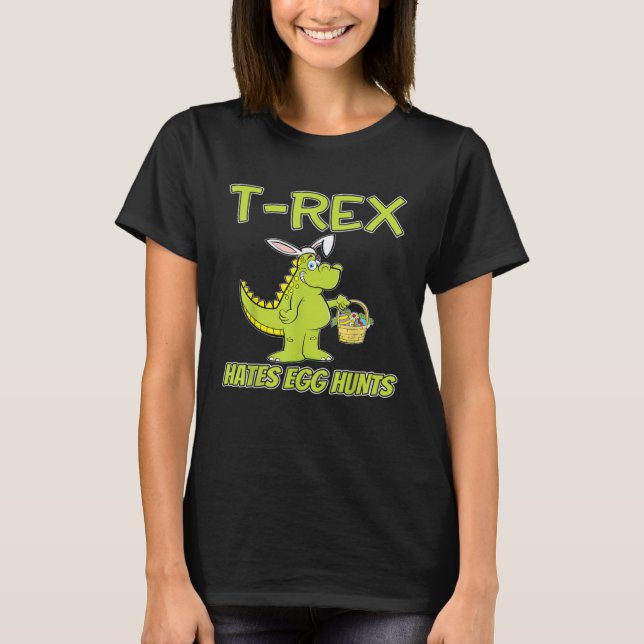 T-shirt Dinosaur Easter  Boys this Bunny Don t like Egg Hu (Devant)
