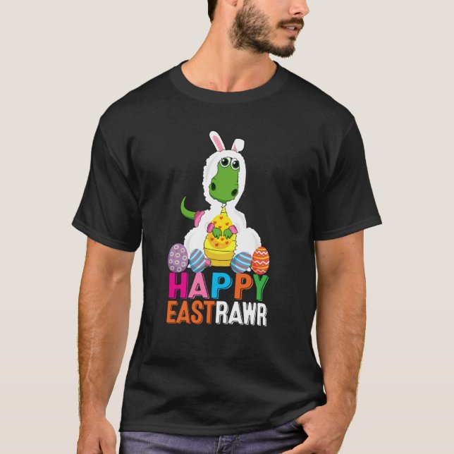 T-shirt Dinosaur Easter Day Eggs cellent Happy East Rawr r (Devant)
