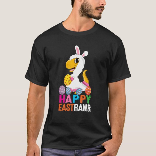 T-shirt Dinosaur Easter Day Eggs cellent Happy East Rawr r (Devant)