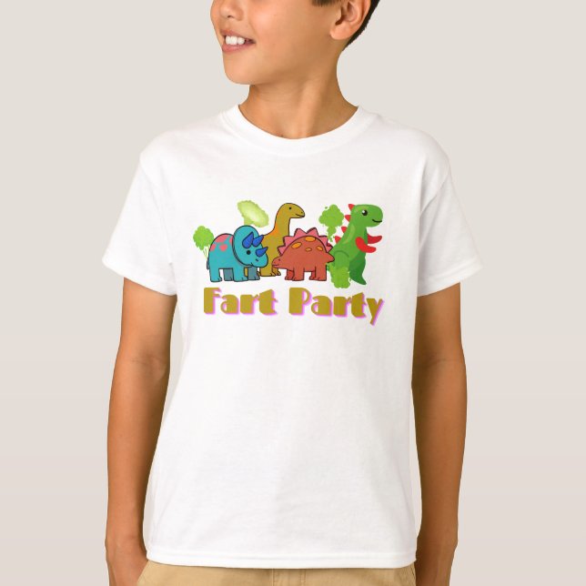 T-shirt Dinosaur Fart Party (Devant)