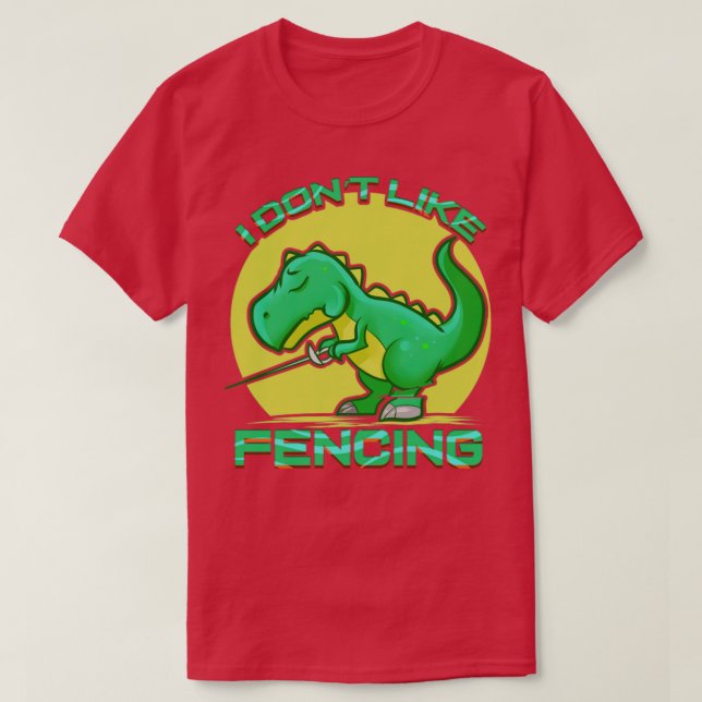 T-shirt Dinosaur Fencer TRex escrime Funny Sword Fighter (Design devant)