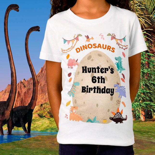 T-Shirt Dinosaur fête d'anniversaire avec l'oeuf géant Din (Créateur téléchargé)