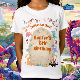 T-Shirt Dinosaur fête d'anniversaire avec l'oeuf géant Din