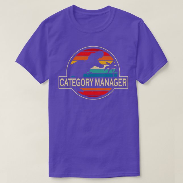 T-shirt Dinosaur Gestionnaire de catégories (Design devant)