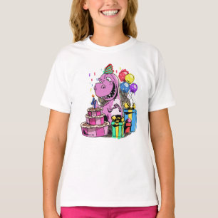 T-shirt Dinosaur Girl Birthday Party 4