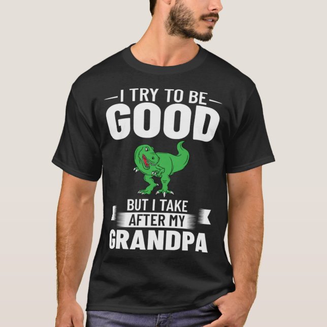 T-shirt Dinosaur Grandpa Saurus Grandpasaurus (Devant)