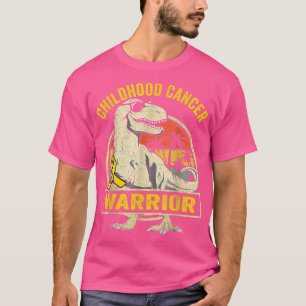 T-shirt Dinosaur Guerrier du Cancer de l'Enfance En Septem