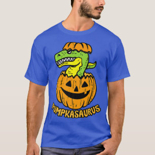 T-shirt Dinosaur Halloween Pumpkasaurus Citrouille Boy Tre