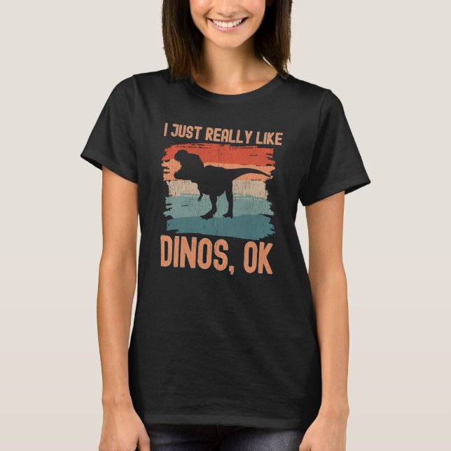 T-shirt Dinosaur J'Aime Vraiment Dinos Ok (Devant)