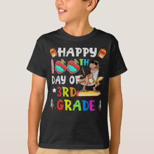 T-shirt Dinosaur Joyeux 100e jour de 3e année enseignant o