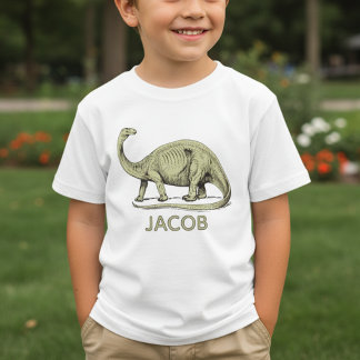 T-shirt Dinosaur Kid Shirt with Custom Name