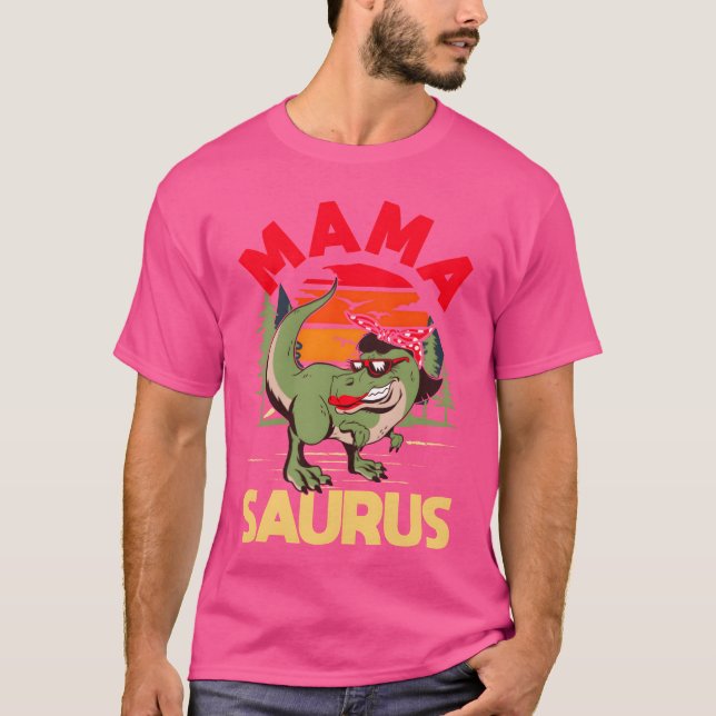 T-shirt Dinosaur Mama Funny Dino Mère drôle (Devant)