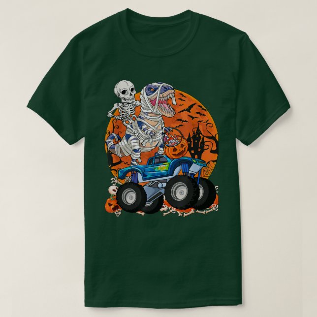 T-shirt Dinosaur maman équitation Monster Camion Halloween (Design devant)