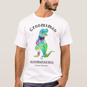 T-shirt Dinosaur Mariage Funny Bachelor Groomsman