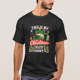 T-shirt Dinosaur Noël Enfants Arbre Rex C'Est Mon Christ