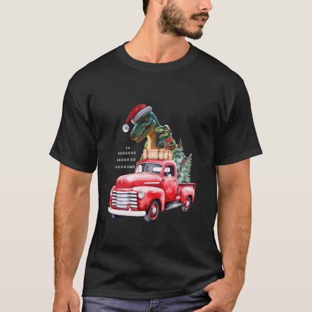 T-shirt Dinosaur Noël I Fa Ra Ra Rawr Enfants garçons Noël (Devant)
