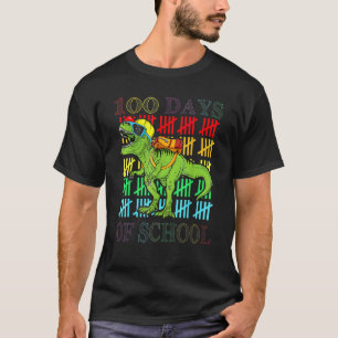 T-shirt Dinosaur Rex Joyeux 100E Jour De L'École Dino Enfa