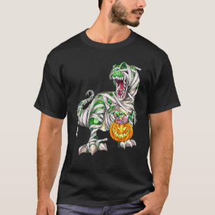 T-shirt Dinosaur Rex Mummy Scandale Halloween Citrouille