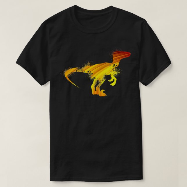 T-shirt Dinosaur Silhouette Dino Graphic  Boy Toddler Velo (Design devant)