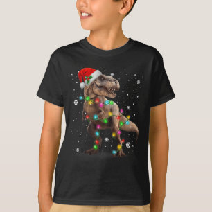 T-shirt Dinosaur T-rex Arbre Noël Noël Noël Pet Dino Trex