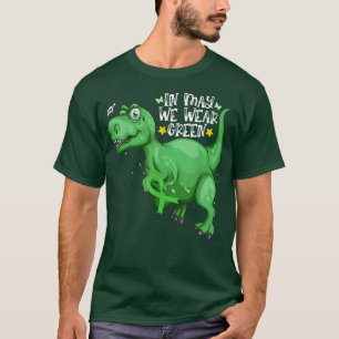 T-shirt Dinosaur T-rex En Mai Nous Portons Une Santé Menta