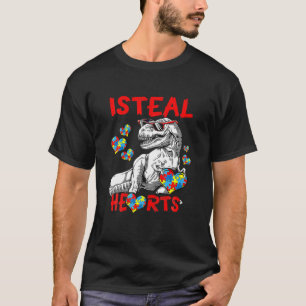 T-shirt Dinosaur T Rex I Steal Hearts Sensibilisation sur