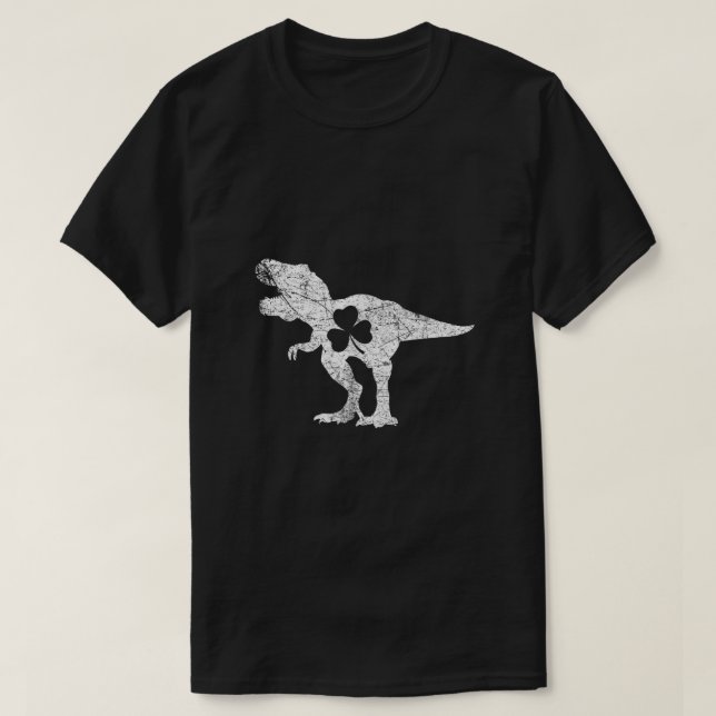 T-shirt Dinosaur T Rex Jour de la Saint Patrick Adultes Sh (Design devant)