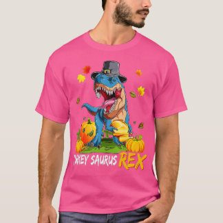 T-shirt Dinosaur Thanksgiving Boys Turkey Saurus T rex Pil